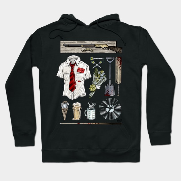 Shaun of the Dead Movie Props Hoodie by BradAlbright